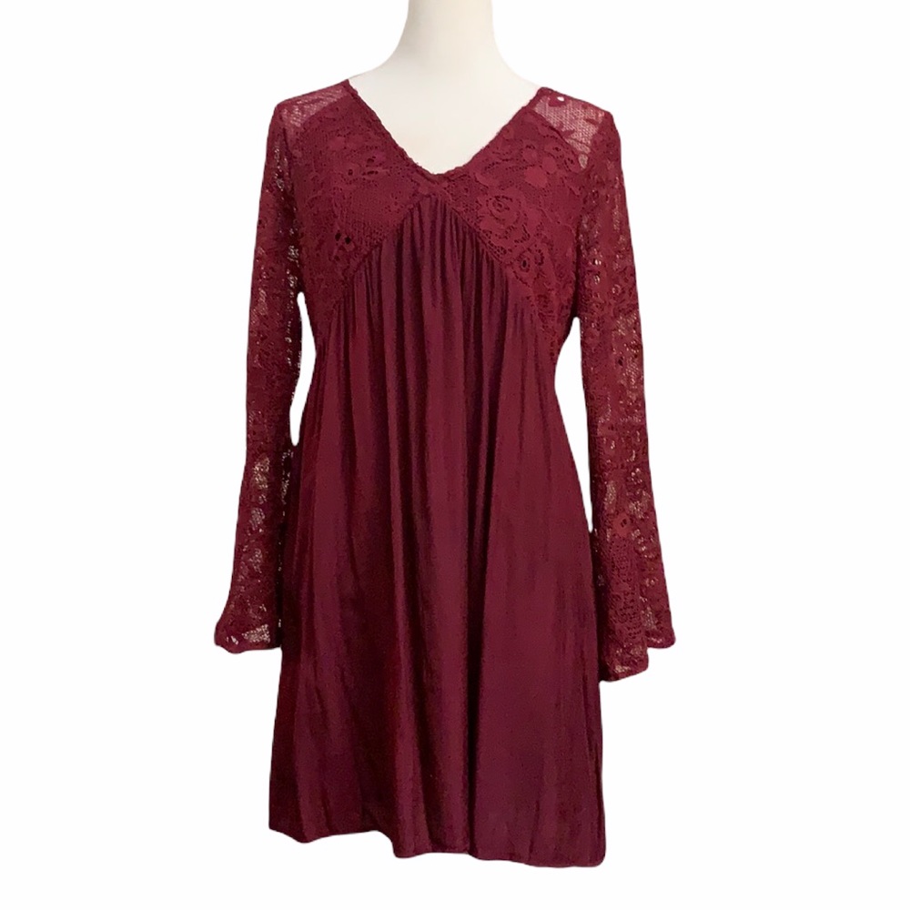 Altar’d State crochet bell sleeve empire waist dress
